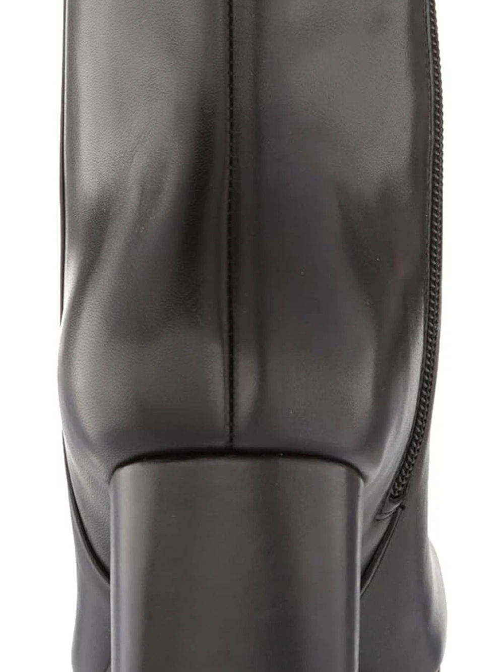 Marc Fisher Black Leather Nebula Ankle Bootie Square-Toe Block Heel NWT Size 10 - Picture 4 of 10